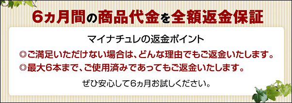 マイナチュレの全額返金保証