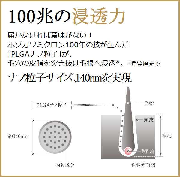 ナノインパクト100、100兆の浸透力