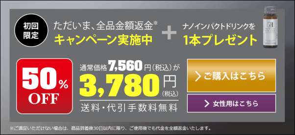 ナノインパクト100の価格