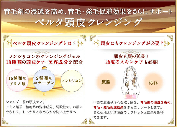 ベルタ育毛剤の頭皮クレンジング