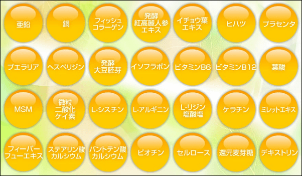 女性専用ボストンサプリの成分